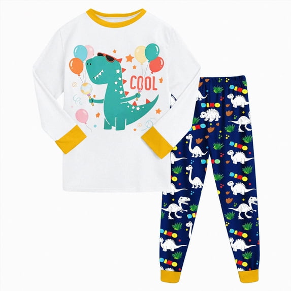 NOLDARES Little Boys Pajamas Toddler Boys Clothes Truck Sleepwear Cotton 2 Pieces Pjs Kids Jammies Sets 6-12 Months 12-24 Months 2t 3t 4t 5t 6t 7t 8t 9t Children,Yellow,8-9 Y