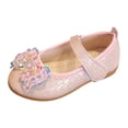 thumbnail image 1 of NOLDARES Little Girls Shiny Sequins Dance Shoes Ballet Flats Slip On Princess Dress Shoes Wedding Shoes Low Heel(Pink,10.5-11 Years), 1 of 8