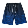thumbnail image 1 of NOLDARES Men Mesh Liner Stretch Men's Bathing Suit Swimming Trunks for Men Beach Shorts Print Swim Shorts(Dark Blue,L), 1 of 3