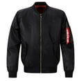 thumbnail image 1 of NOLDARES Men's Bomber Jacket Casual Fall Winter Jacket and Fashion Flight Windbreaker Light Coats Outwear(Black,5XL), 1 of 6