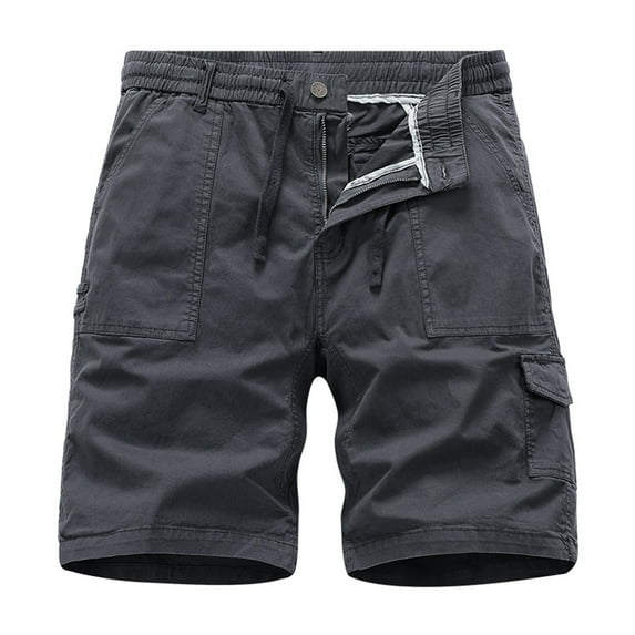 NOLDARES Men's Cargo Shorts Quick Dry Lightweight Stretch Hiking Shorts for Men with Mutil Pockets(Grey,4XL)