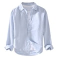thumbnail image 1 of NOLDARES Men's Casual Button Up Shirt Free Shirts Long Sleeve Dress Shirt Oxford Dress Shirts for Men(Light Blue,3XL), 1 of 2