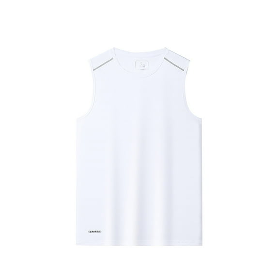 NOLDARES Men's Casual Tank Tops Knit Sleeveless Lightweight Tee Muscle Basic T Shirts(White,4XL)