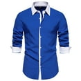 thumbnail image 1 of NOLDARES Men's Dress Shirts Long Sleeve Wrinkle-Free Business Casual Button Up Shirt(Blue,S), 1 of 4
