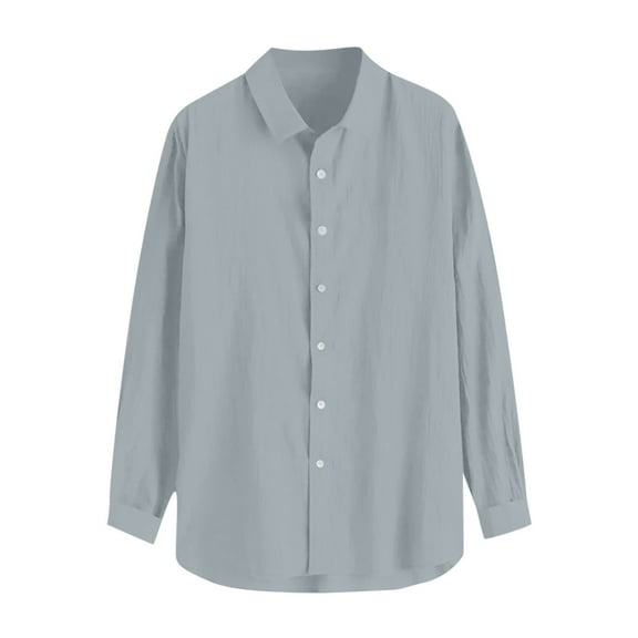 NOLDARES Men's Dress Shirts Stretch Long Sleeve Solid Formal Shirt Business Casual Button Up Shirts(Grey,5XL)