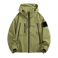 thumbnail image 1 of NOLDARES Men's Jacket Waterproof Autumn and Winter Jacket Warm Jacket Windproof Hooded Windbreaker Activewear Coat(AG,XL), 1 of 5