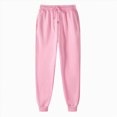 thumbnail image 1 of NOLDARES Men's Joggers Sweatpants with Pockets Athletic Cuffed Pants Tapered Leg, Elastic with Drawstring,Pink,S, 1 of 5