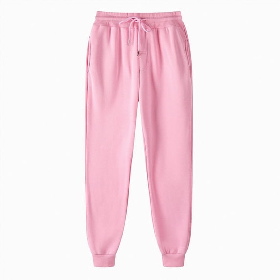 NOLDARES Men's Joggers Sweatpants with Pockets Athletic Cuffed Pants Tapered Leg, Elastic with Drawstring,Pink,S