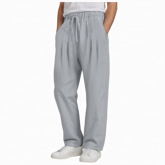 NOLDARES Men's Lightweight Sweatpants Casual Fleece Joggers Loose Fit Open Bottom Athletic Pants for Men with Pockets(Light Gray,3XL)