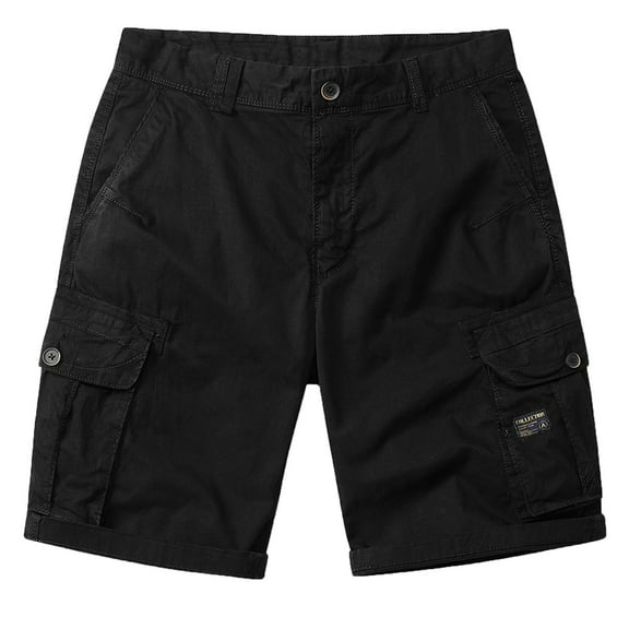 NOLDARES Men's Outdoor Quick Dry Lightweight Stretchy Shorts for Hiking, Camping, Travel with Multi Pockets(Black,30)