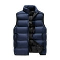 thumbnail image 1 of NOLDARES Men's Padded Puffer Vest Winter Casual Work Sports Travel Outdoor Puffer Pockets(Blue,3XL), 1 of 5