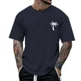 thumbnail image 1 of NOLDARES Men's Summer Graphic Print T-Shirts Short Sleeve Round Neck Tee Shirts Cruise Beach Coconut Printed Tops(Navy,M), 1 of 4