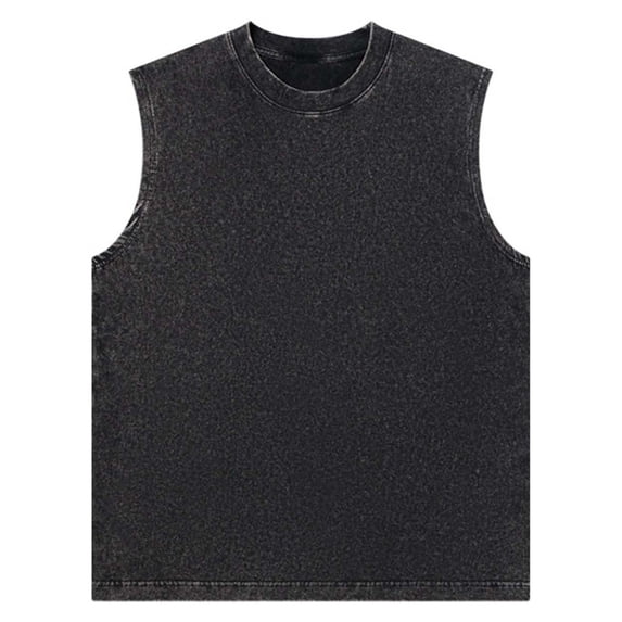 NOLDARES Men's Summer Loose Fit Tank Tops Sleeveless Muscle Tees for Gym Training Daily Casual(Black,M)
