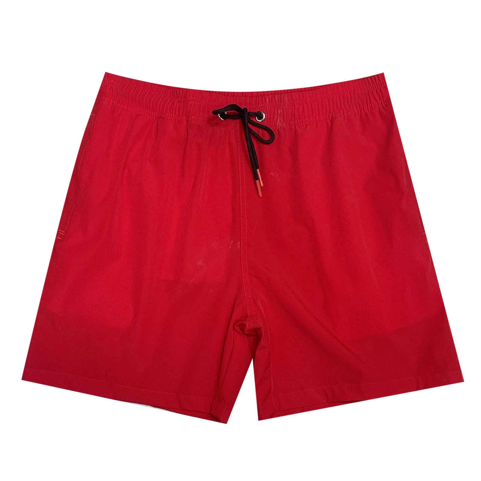 NOLDARES Men's Swim Trunks with Compression Liner Quick Dry Board Shorts Swimsuit Swimwear for Men with Pockets(Red,XL)