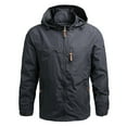 thumbnail image 1 of NOLDARES Men's Waterproof Jacket Warm Fall and Winter Coat Mountain Windbreaker Hooded Raincoat(Grey,3XL), 1 of 2