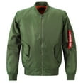 thumbnail image 1 of NOLDARES Men's Windproof Zip Up Coats Jacket Spring Fall Windbreaker Lightweight Bomber Jacket(Green,4XL), 1 of 3