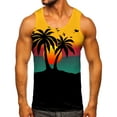 thumbnail image 1 of NOLDARES Mens Beach Tank Tops Tropical Funky Floral Beach Tops Sleeveless Basic T-Shirt Breathable Tee Summer(Z5-Yellow,XL), 1 of 5