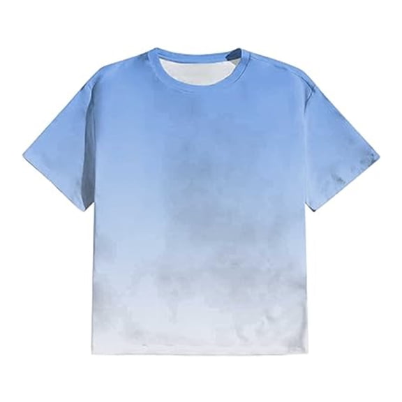 NOLDARES Mens Big and Tall T Shirts Men's Comfort Cotton Short Sleeve T-Shirt(Sky Blue,6XL)