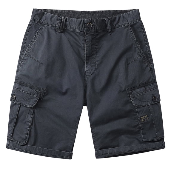 NOLDARES Mens Camo Cargo Shorts Relaxed Fit Lightweight Multi Pocket Outdoor Twill Cargo Shorts(Grey,36)