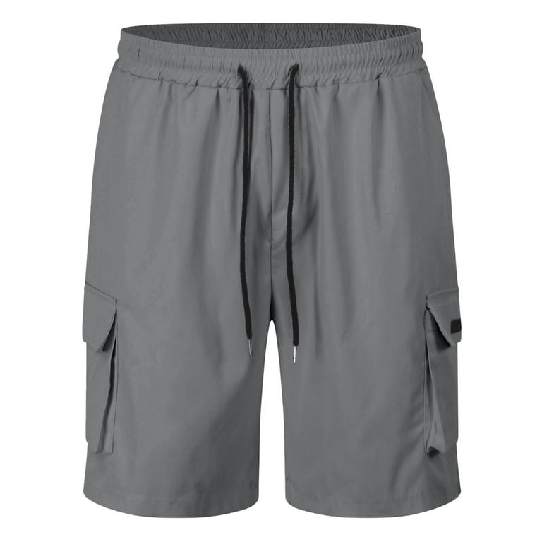 NOLDARES Mens Cargo Shorts Casual Waist Elastic Drawstring Outdoor