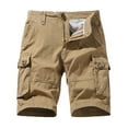 thumbnail image 1 of NOLDARES Mens Cargo Shorts Multi Pockets Twill Cotton Relaxed Fit Outdoor Cargo Short for Men(Khaki,32), 1 of 4