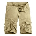 thumbnail image 1 of NOLDARES Mens Cargo Shorts Stretch Twill Cotton Relaxed Fit Elastic Waist Cargo Shorts for Men(Khaki,34), 1 of 7