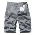 thumbnail image 1 of NOLDARES Mens Cargo Shorts Twill Cotton Multi Pocket Relaxed Fit Below Knee Cargo Shorts for Men(Grey,32), 1 of 8