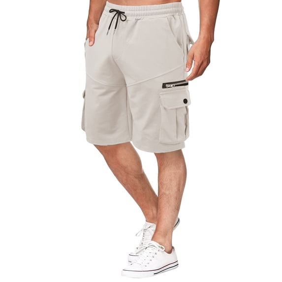 NOLDARES Mens Casual 9 Inch Shorts Summer Beach Linen Shorts Lightweight Drawstring Elastic Waist Shorts with Pockets(White,3XL)