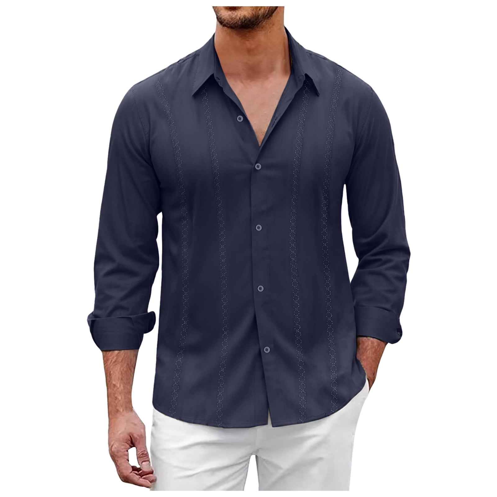 dress shirts near me open now Amazon.com: Lusead Men's Grey Dress Shirts Silver Long Sleeve Stretch Wrinkle Free Slim Fit Wedding Formal Button Down Shirt : Clothing, Shoes & Jewelry