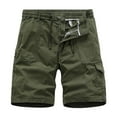 thumbnail image 1 of NOLDARES Mens Casual Cargo Shorts Cotton Drawstring Classic Cargo Stretch Short with Multi Pockets(Green,M), 1 of 3