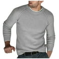 thumbnail image 1 of NOLDARES Mens Casual Pullover Crewneck Sweater Lightweight Long Sleeve Basic Pullovers Sweater(Grey,S), 1 of 5