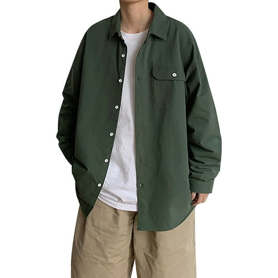 NOLDARES Mens Dress Shirt Casual Button Up Shirts Long Sleeve Beach Shirts(Z06-Green,3XL)