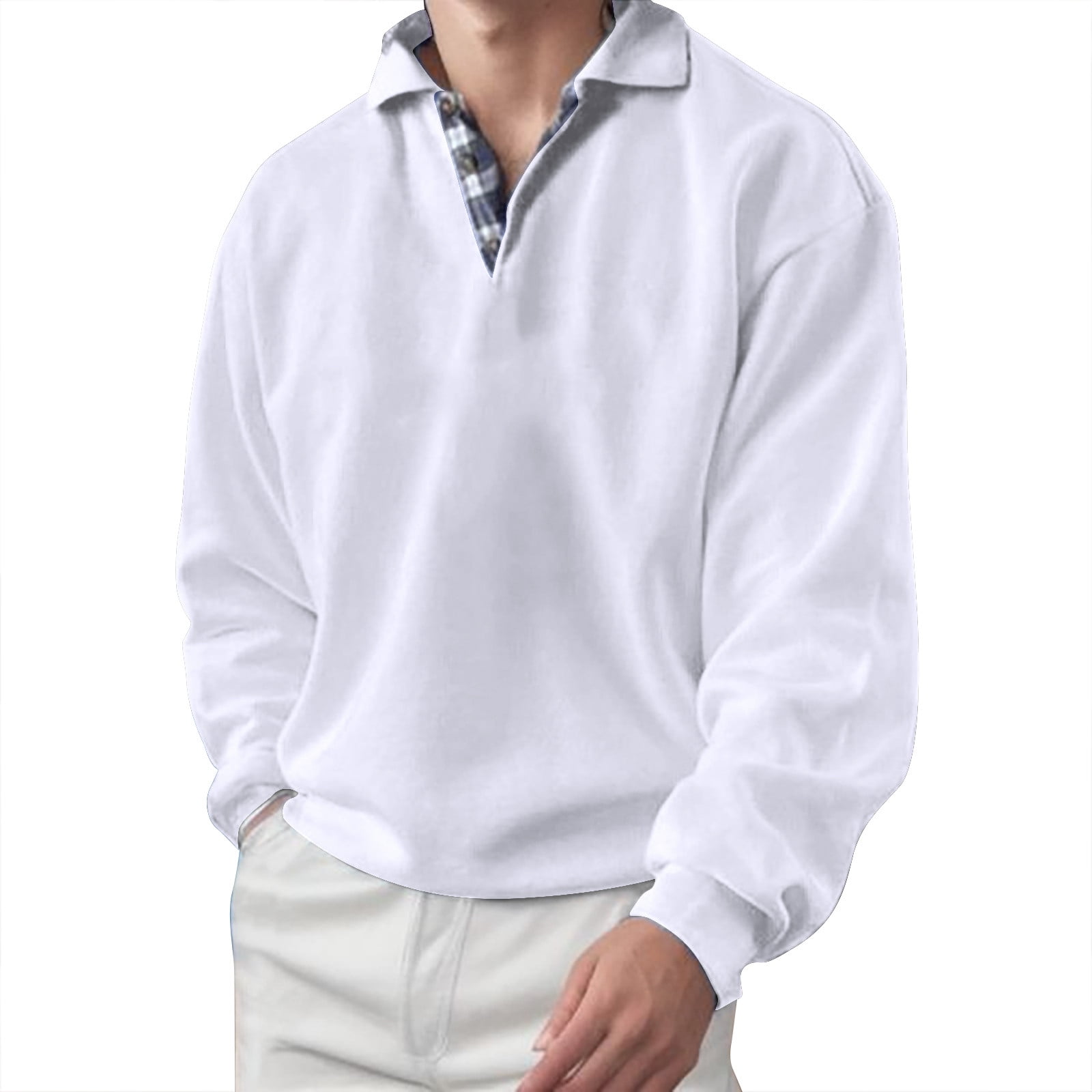 Men's Casual Long-sleeved Polo Collar Sweater main image 0