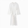 thumbnail image 1 of NOLDARES Mens Lightweight Robe Cotton Blend Kimono Bathrobe with Pockets, Soft Breathable Absorbent Loungewear for Home(White,XL), 1 of 6