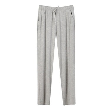 NOLDARES Mens Pajama Pants Cozy Lightweight Pjs Bottoms Knit Sleep Pajama Lounge Pant(Grey,4XL)