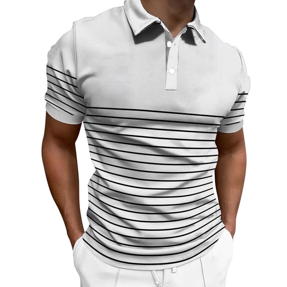 NOLDARES Mens Quick-Dry Polo Shirt Stretch Short Sleeve Polo Shirts for Men(White,M)