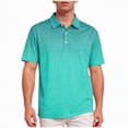 thumbnail image 1 of NOLDARES Mens Ribbed Polo Shirt Textured Knit Short Sleeve Casual Golf Beach Vacation Tops(Green,2XL), 1 of 6