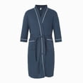 thumbnail image 1 of NOLDARES Mens Robe Cotton Terry Cloth Bathrobe Soft Towel Bath Robe(Navy,L), 1 of 9