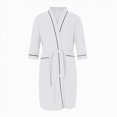 thumbnail image 1 of NOLDARES Mens Robe Cotton Terry Cloth Bathrobe Soft Towel Bath Robe(White,L), 1 of 9