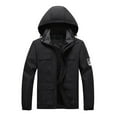 thumbnail image 1 of NOLDARES Mens Softshell Jacket Waterproof Windproof Outerwear Full Zip Hiking Work Travel Activewear Windbreaker(Black,XL), 1 of 2