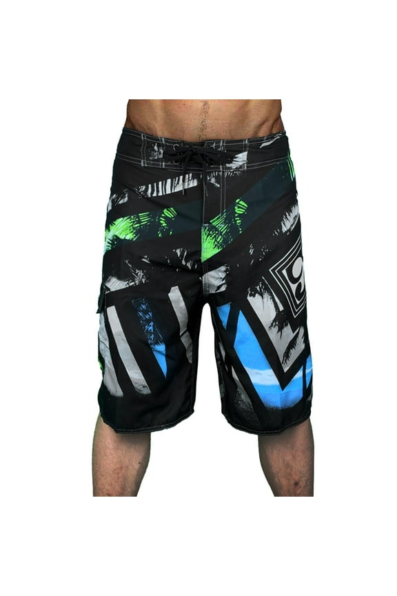 Mens Swim Trunks Board Shorts Inseam Swimsuit Trunks Quick Dry Beach Shorts Swimwear Bathing Suit(Black,M)
