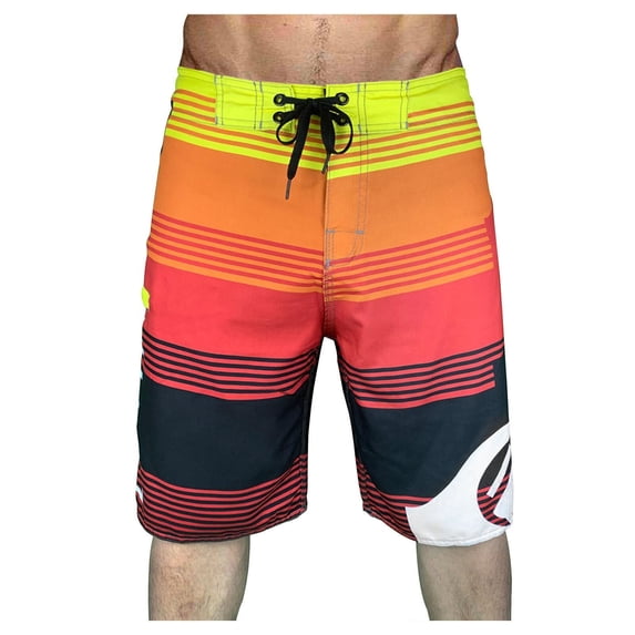 NOLDARES Mens Swim Trunks Quick Dry Swim Shorts with Mesh Lining Funny Swimwear Bathing Suits(Orange,M)
