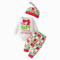 thumbnail image 1 of NOLDARES My First Christmas Outfit Baby Boy Girl Bodysuit Clothes Romper with Bow Tie+Suspender Pants+Santa Hat 3pcs Sets,6-12 M, 1 of 9