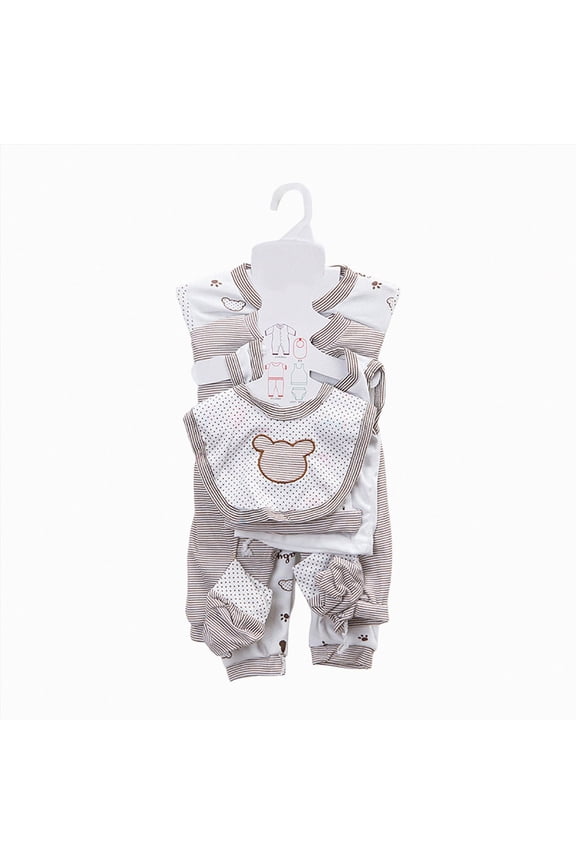 New Born Clothes Cotton Baby Bodysuit And Romper Layette Gift Set | Newborn Essentials Must Havesunisex Outfits 8pack(A069-Grey)