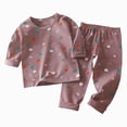 thumbnail image 1 of NOLDARES Newborn Infant Baby Girl Clothes Outfits Fall Winter Long Sleeve Sweatshirts Pants Cute Baby Girl Outfits Set(Purple,8-9 Y), 1 of 6
