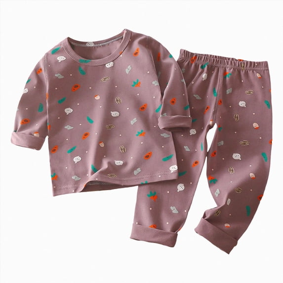 NOLDARES Newborn Infant Baby Girl Clothes Outfits Fall Winter Long Sleeve Sweatshirts Pants Cute Baby Girl Outfits Set(Purple,8-9 Y)