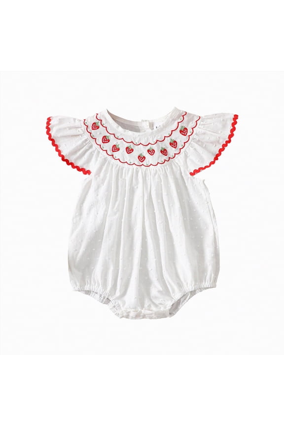 Newborn Infant Baby Girl Onesie Romper Ruffle Tulle Sleeveless Bodysuit Birthday Outfit Toddler Jumpsuit(White,12-18 Months)