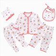 thumbnail image 1 of NOLDARES Preemie Newborn Baby Boy Girl Clothes Infant Clothing Romper Pant Outfits Set Layette Essentials 5 Pieces Set(A088-Red), 1 of 9
