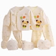 thumbnail image 1 of NOLDARES Preemie Newborn Baby Boy Girl Clothes Infant Clothing Romper Pant Outfits Set Layette Essentials 7 Pieces Set(A072-Yellow), 1 of 6