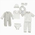 thumbnail image 1 of NOLDARES Preemie Newborn Baby Boy Girl Clothes Infant Clothing Romper Pant Outfits Set Layette Essentials 8 Pieces Set(A091-Grey), 1 of 8